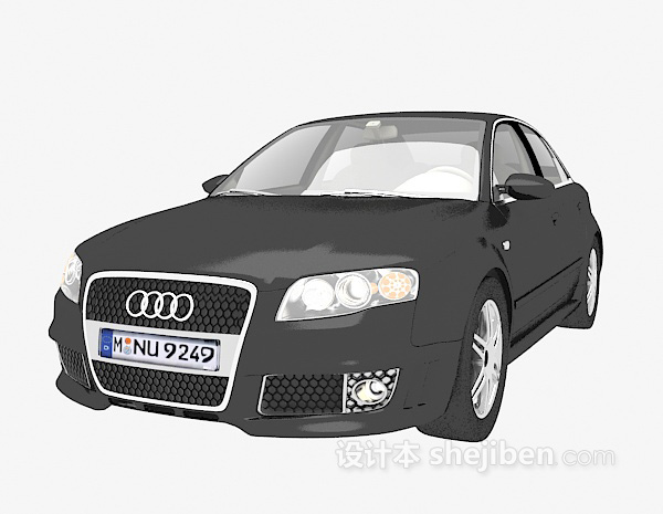 设计本黑色奥迪汽车3d模型下载