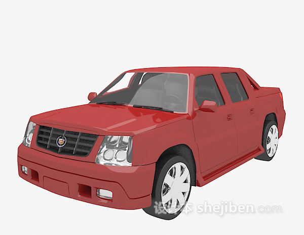 设计本红色私家车喜3d模型下载