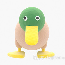 儿童动物玩具可达鸭3d模型下载
