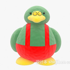 儿童动物玩具鸭博士3d模型下载