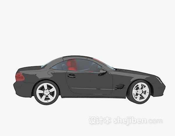 黑色小车模型3d下载