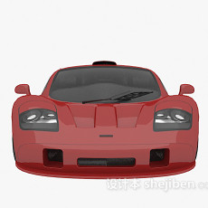红色跑车汽车3d模型下载