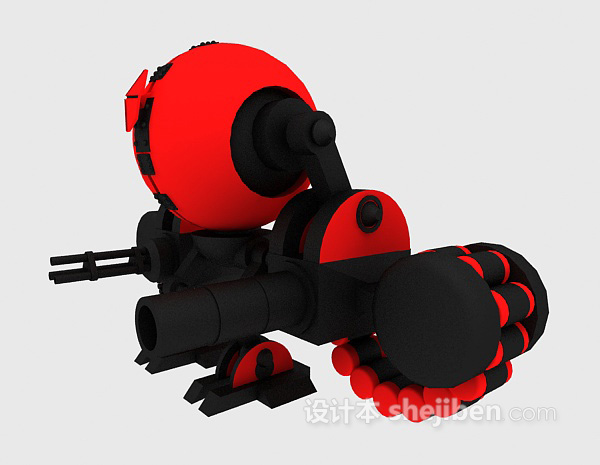 设计本冲锋枪玩具3d模型下载