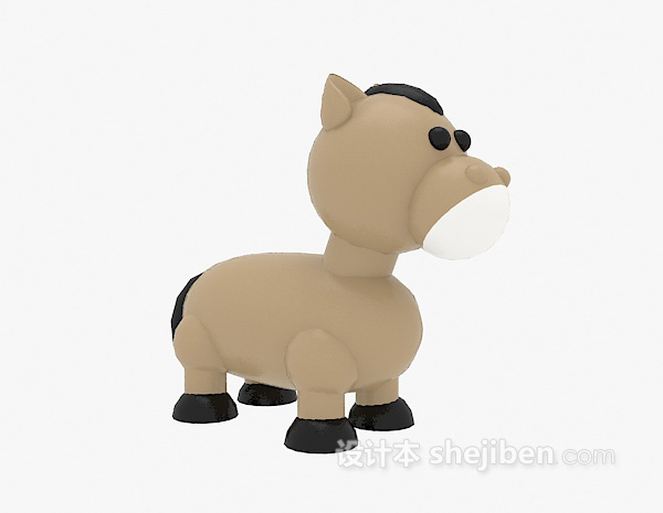 设计本儿童玩具小驴3d模型下载