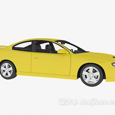 免费黄色汽车3d模型下载