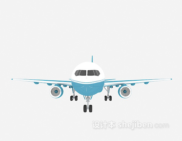 民用航空飞机3d模型