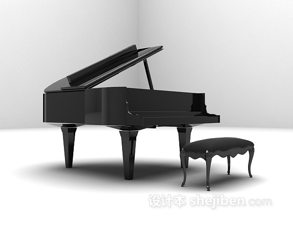 设计本金属材料钢琴3d模型下载