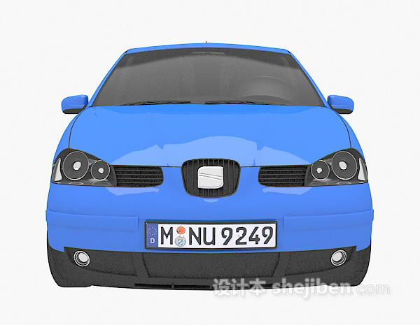 蓝色车的3d模型下载