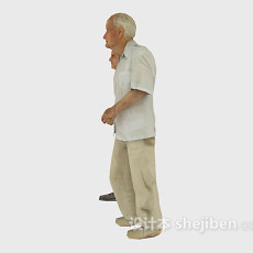 老人人物3d模型下载