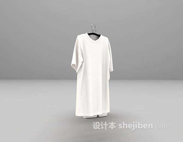 白色衣服3d模型下载