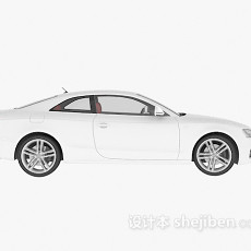 白色奥迪汽车3d模型下载