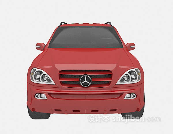 红色小车模型3d下载