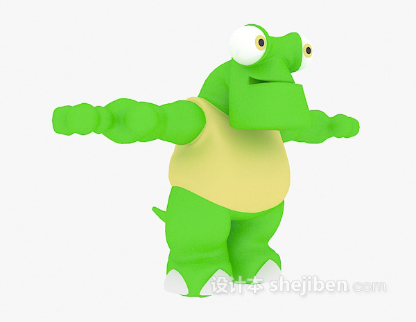 设计本绿色动物儿童玩具3d模型下载