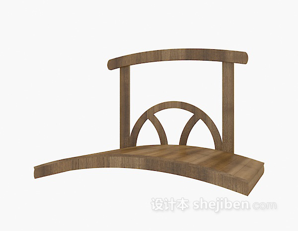 设计本简洁木桥3d模型下载