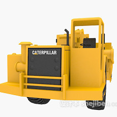 黄色挖掘机3d模型下载