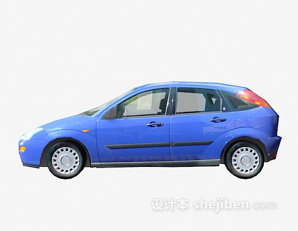 蓝色汽车 3d车模型下载