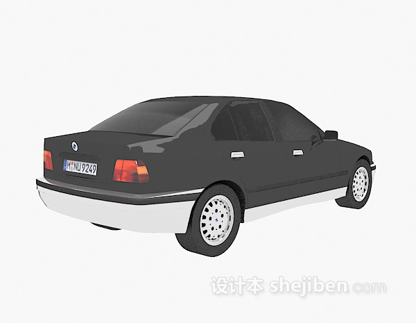设计本黑色小车的3d模型下载