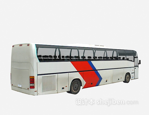 设计本大巴车 车3d模型下载