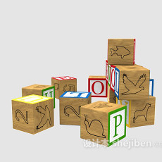 儿童积木玩具3d模型下载