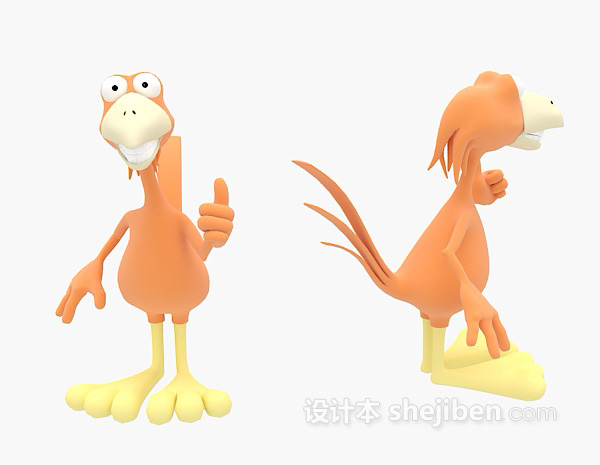 儿童动物玩具小鸡3d模型下载