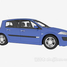 蓝色的车辆3d模型下载