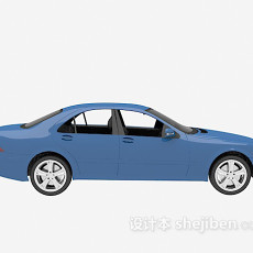 蓝色车3d模型下载