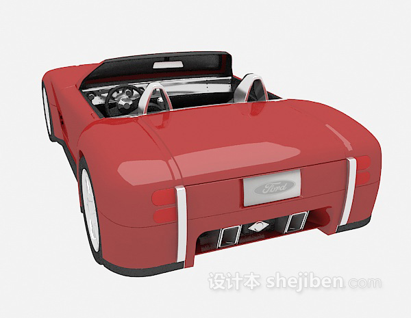 现代风格敞篷车的3d模型下载