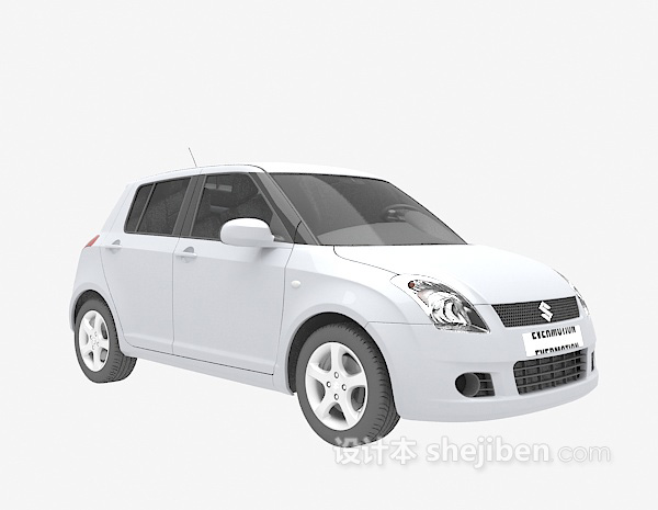 设计本白色max汽车3d模型下载