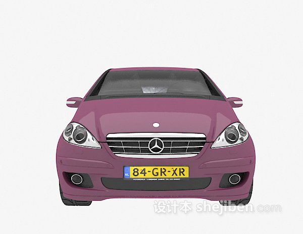 紫色汽车模型3d下载