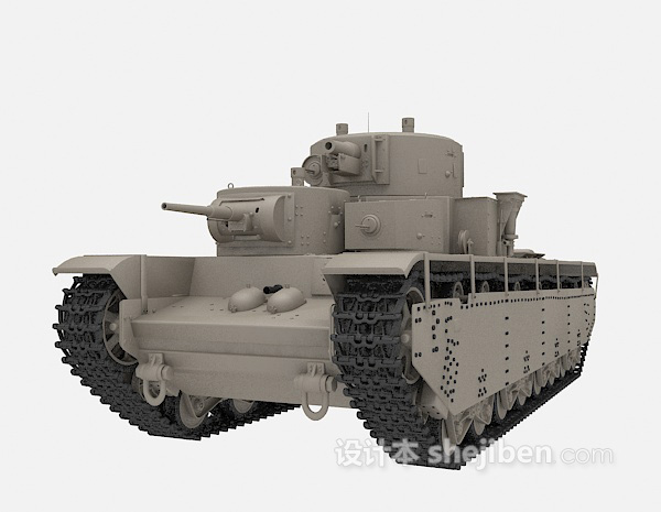 设计本坦克3d模型下载