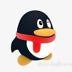 儿童玩具QQ企鹅3d模型下载