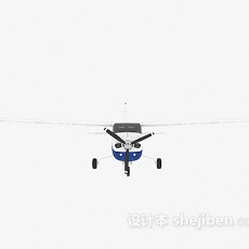 蓝色直升飞机3d模型下载