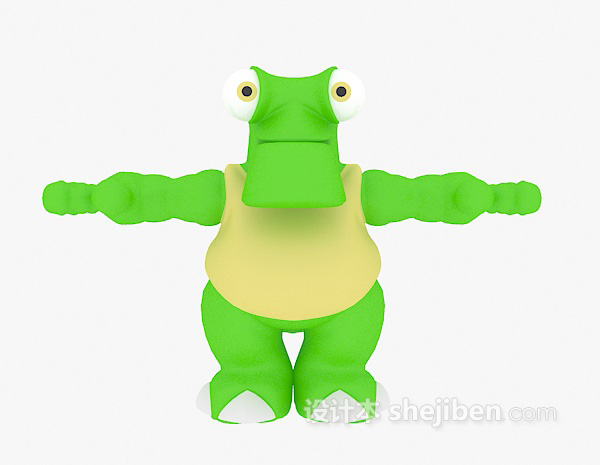 绿色动物儿童玩具3d模型下载