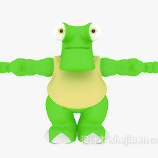 绿色动物儿童玩具3d模型下载