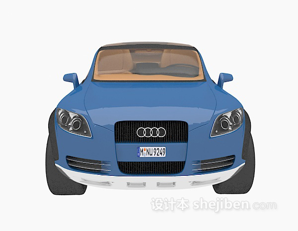 蓝色小车的3d模型下载