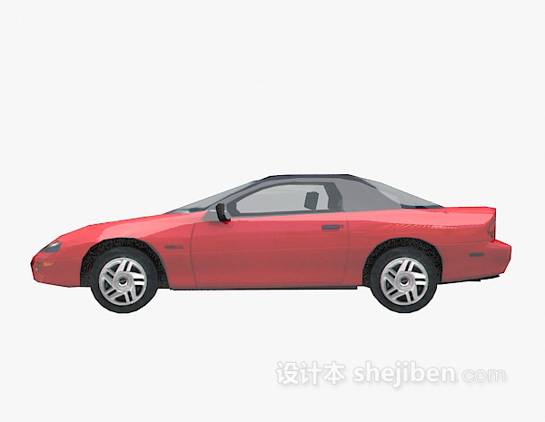 红色3d车模型下载