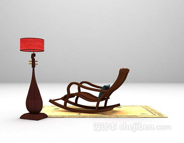 中式风格休闲椅3d模型下载