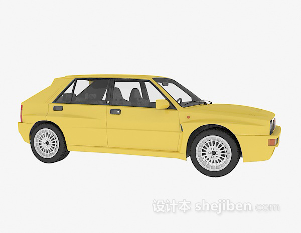 黄色车辆模型3d模型下载