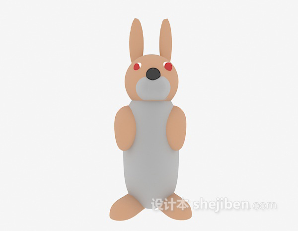 儿童玩具兔子3d模型下载