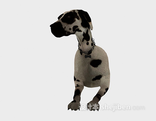 趴着的狗动物模型 3d下载