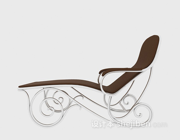 欧式皮质躺椅3d模型