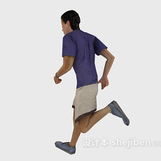跑步的男人人物3d模型下载