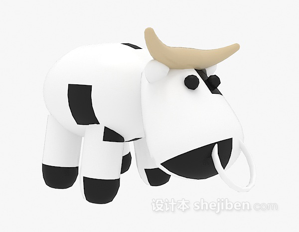 设计本儿童玩具奶牛3d模型下载