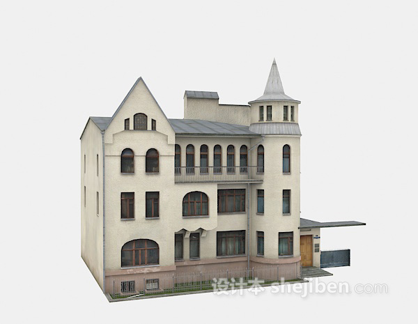 免费古老别墅3d模型下载
