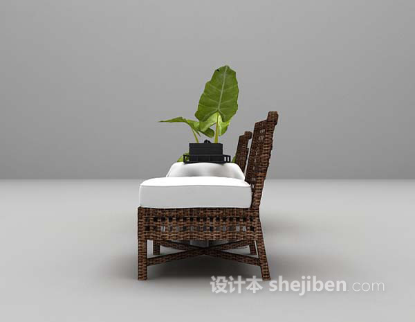 欧式风格休闲椅3d模型下载