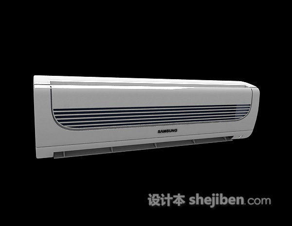 现代风格悬挂式白色空调max3d模型下载