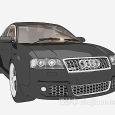 黑色轿车3d模型下载