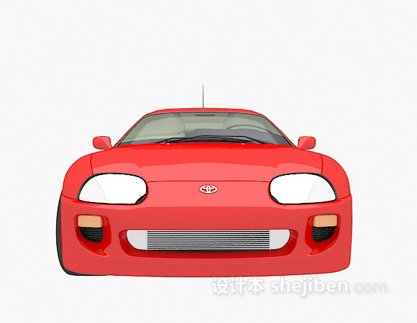 红色max汽车3d模型下载