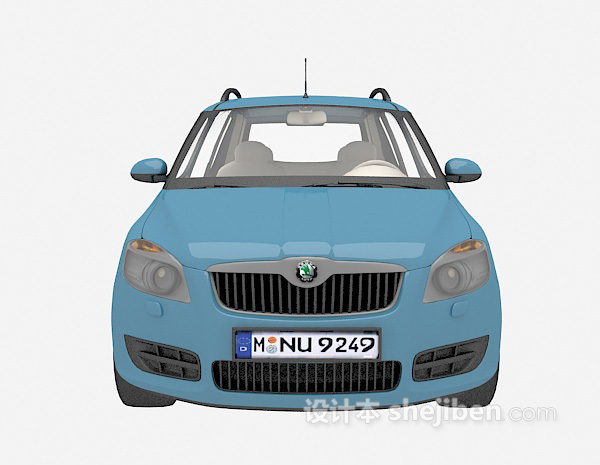 蓝色3d汽车模型下载免费