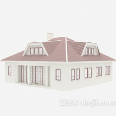 紫色别墅3d模型下载